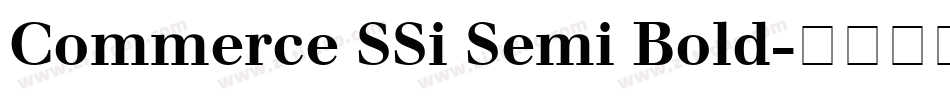 Commerce SSi Semi Bold字体转换